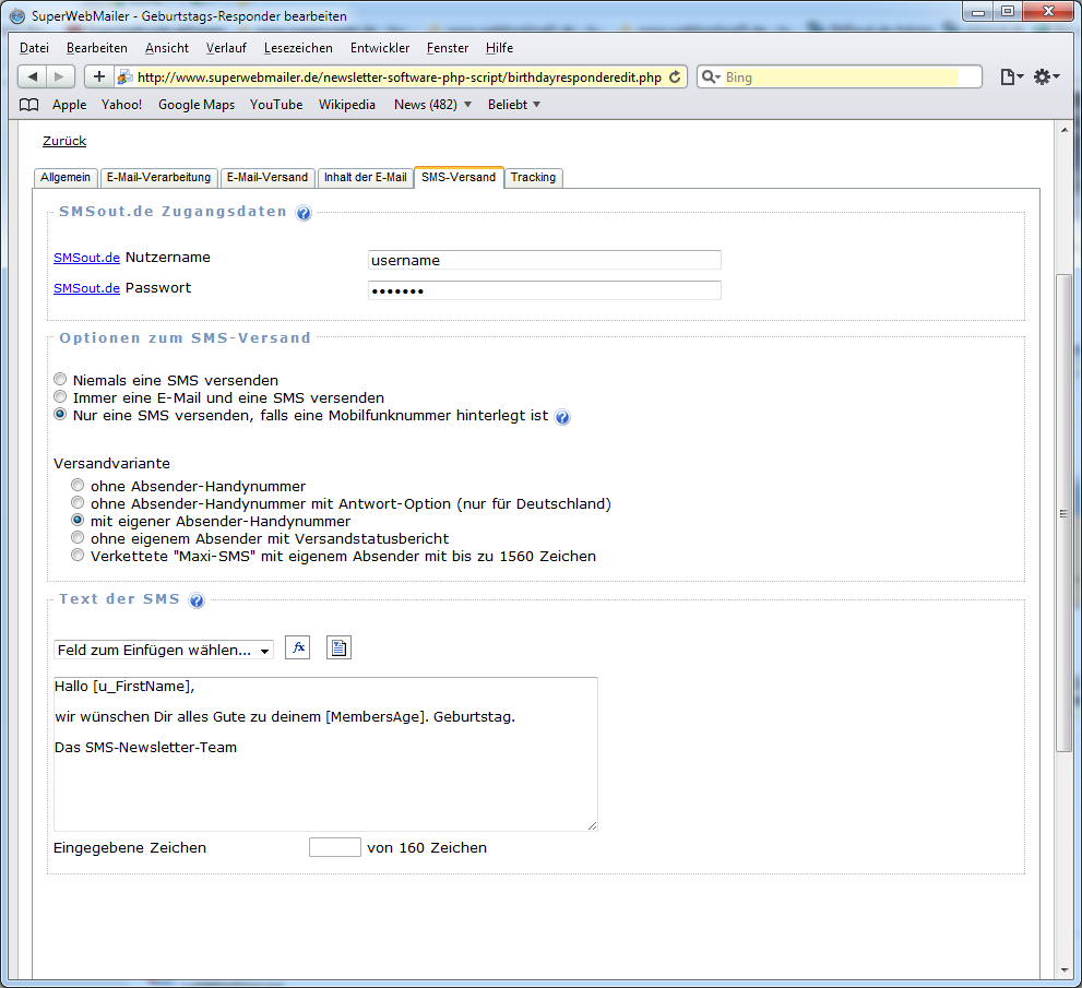Newsletter Software Superwebmailer Versand Von Geburtstags Html E Mails Geburtstags Sms Und Geburtstags Grussen Mit Dem Newsletter Script Automatischer Versand Von Geburtstags E Mails