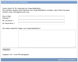 PHP Newsletter Software - Follow-Up-Mail-Responder Script Anfrageformular für die eigene Webseite